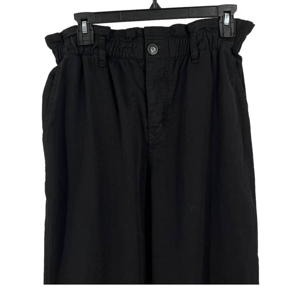 Xirena Pans Cotton Twill Paper Bag Ankle Pants Black size Medium M - Picture 2 of 4